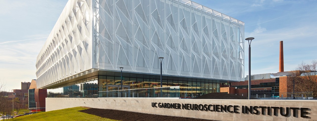 The outside of the UC Gardner Neuroscience Institute building