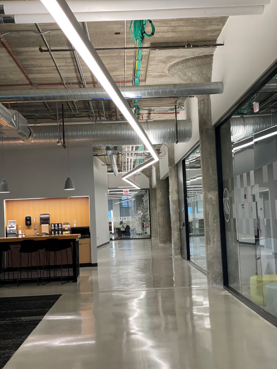 Interior shot of the 1819 Innovation Hub's third floor.