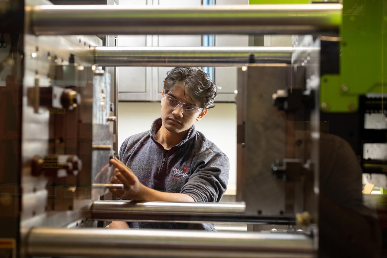 UC co-op student at the Kinetic Vision makerspace boot camp