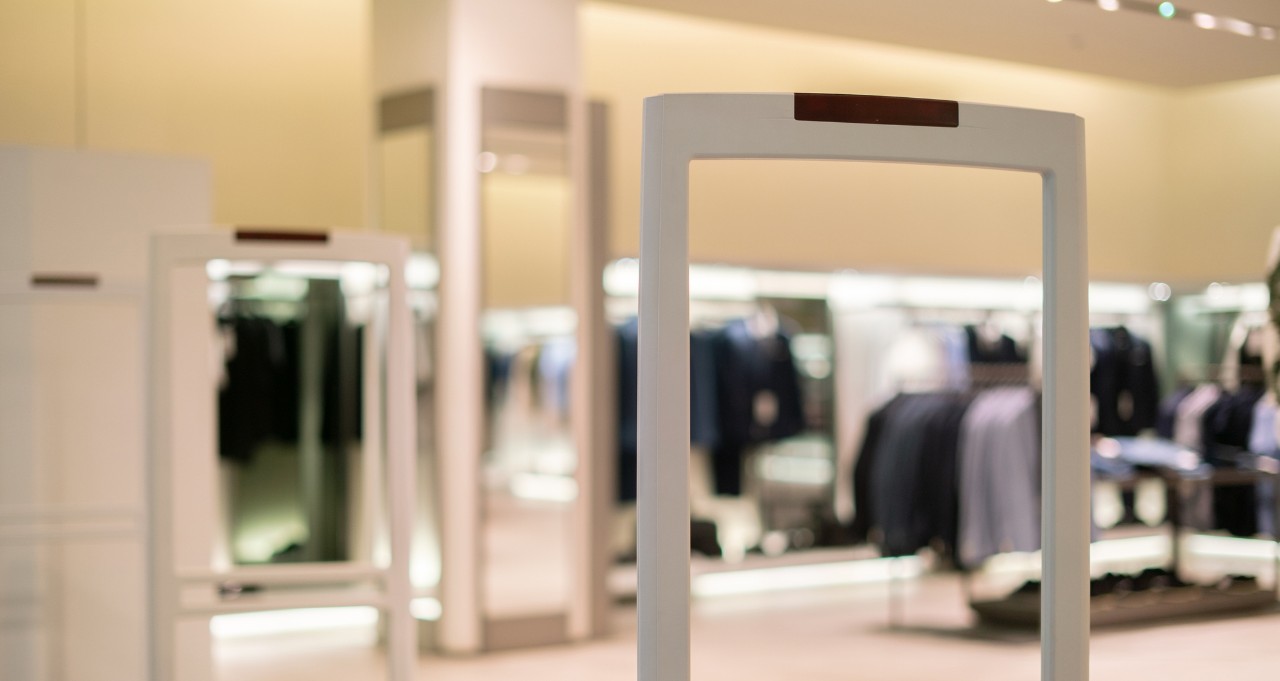 store front with security panel 