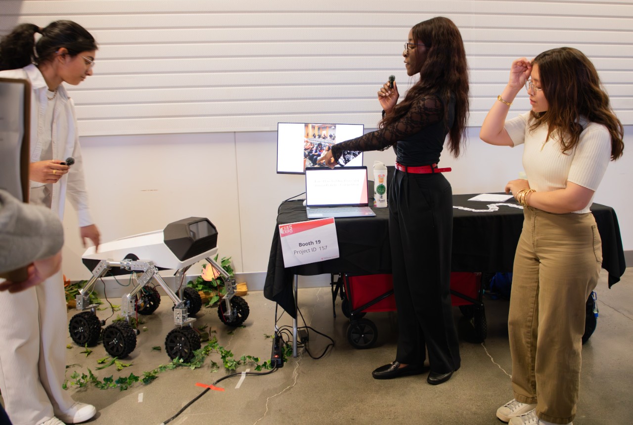 Forest fire fighting rover close-up shot