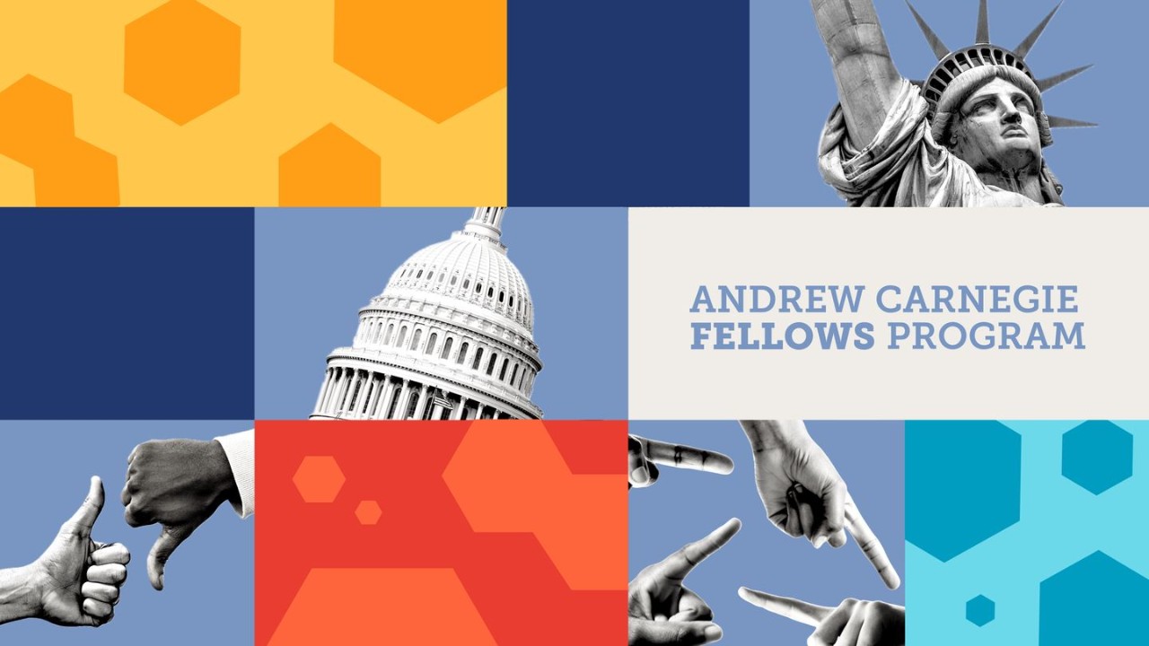 Graphic reads, "Andrew Carnegie Fellows Program"