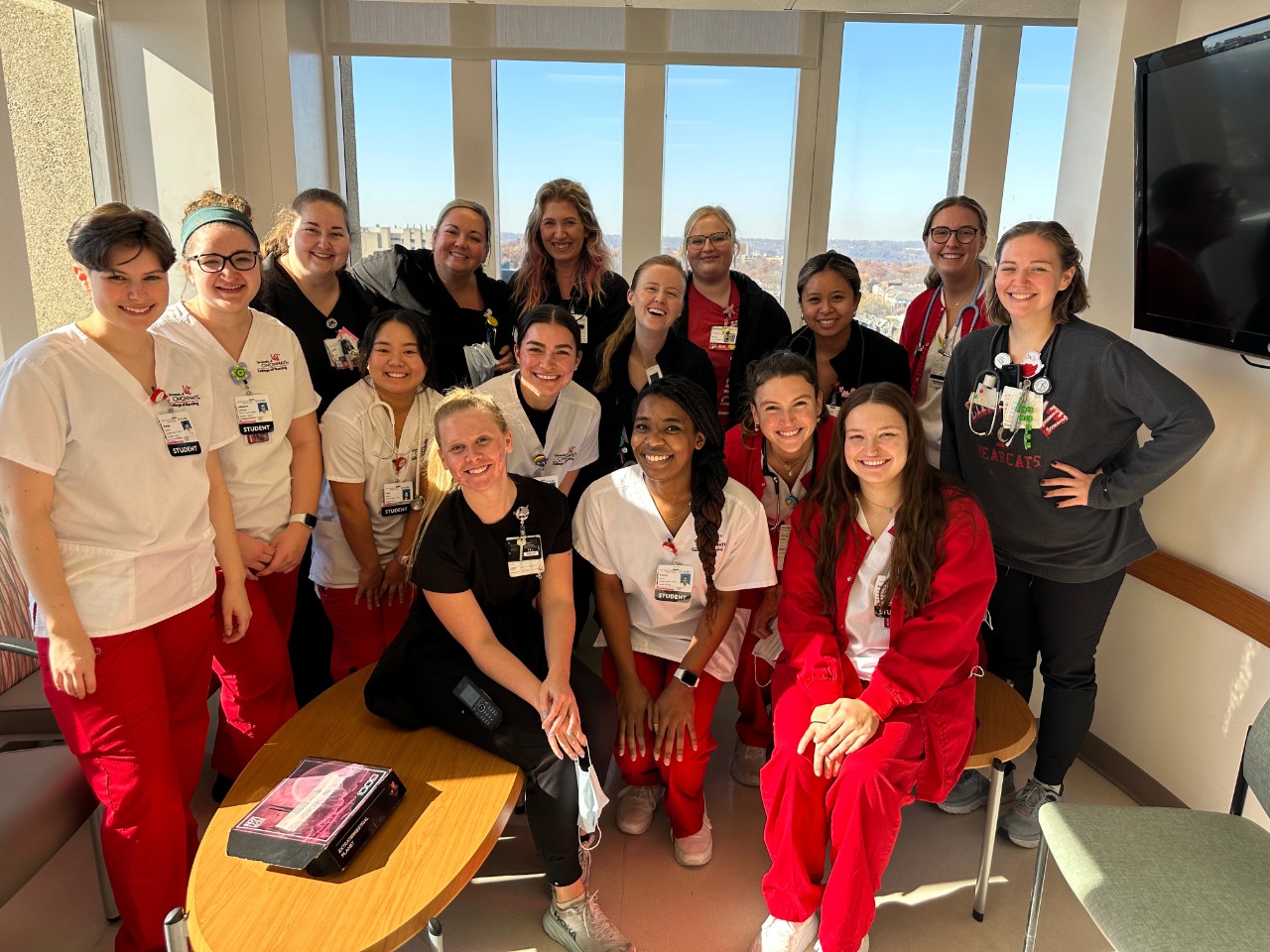 Marsh and her clinical group at the hematology and oncology unit at UC Health during junior year
