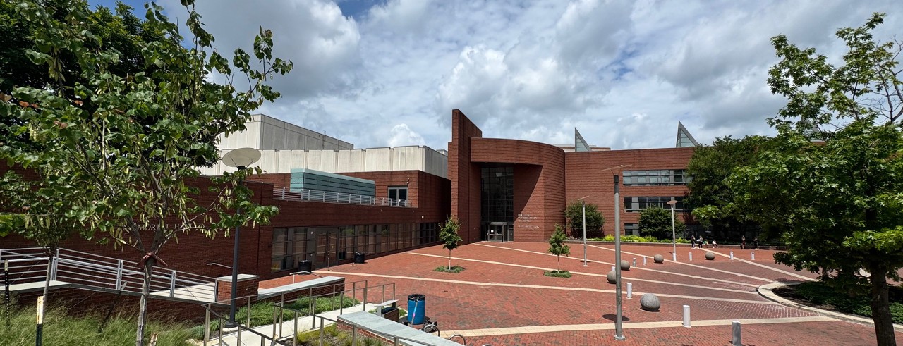 A July 2025 photograph of CCM's Corbett Center for the Performing Arts and Mary Emery Hall. Photo/Curt Whitacre