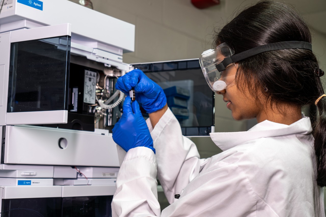 Yatra Patel, helps conduct cutting-edge cancer research as a lab assistant at UC Clermont