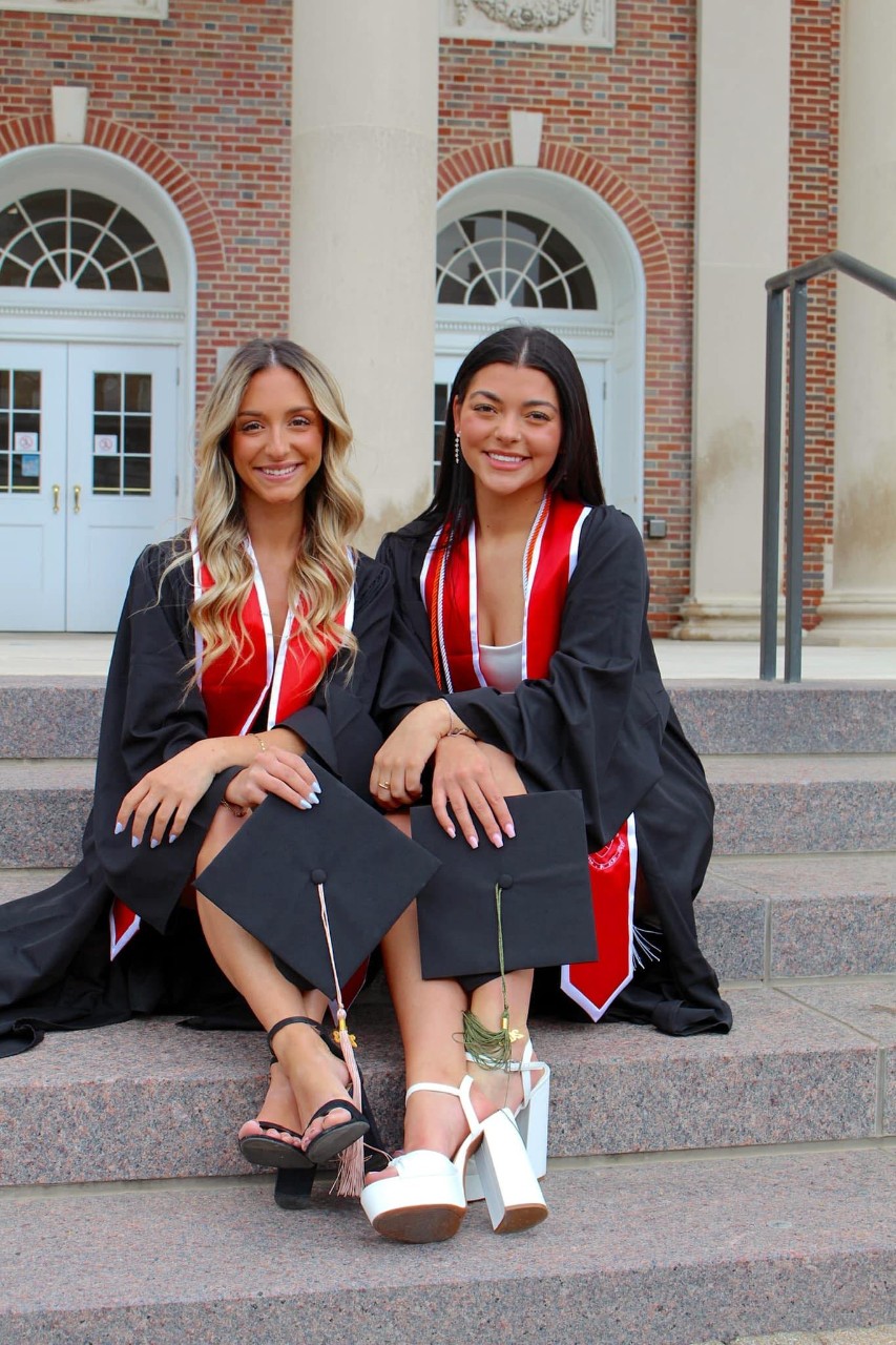 Brooke with graduation robe 