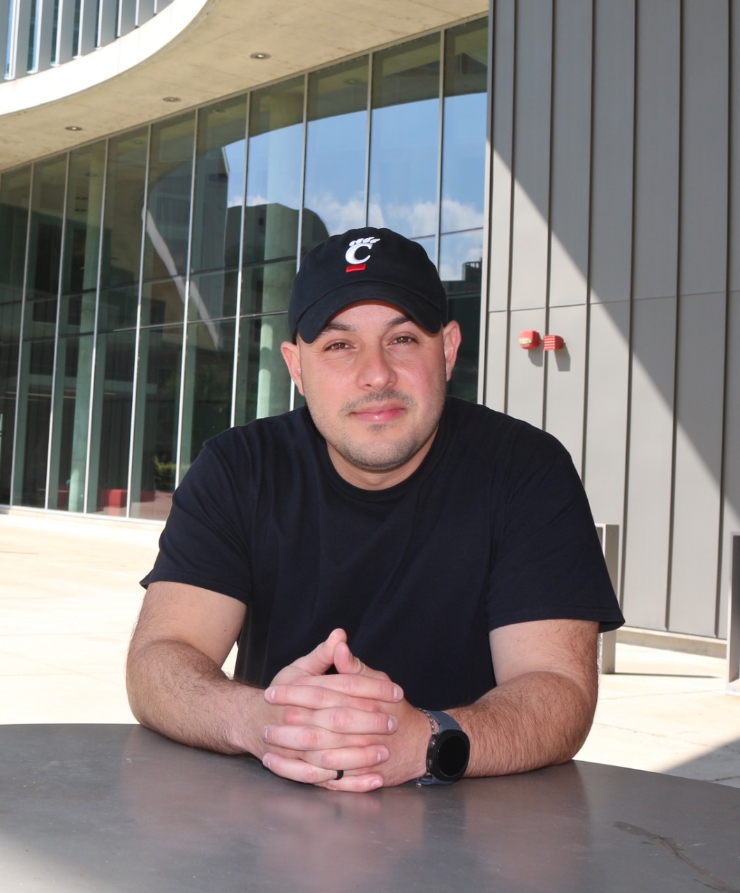 Christian outside the Health Sciences Building