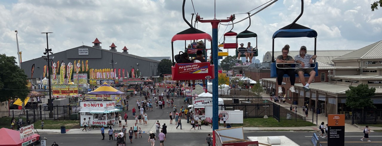 Ohio State fair as seen from the Skyglider