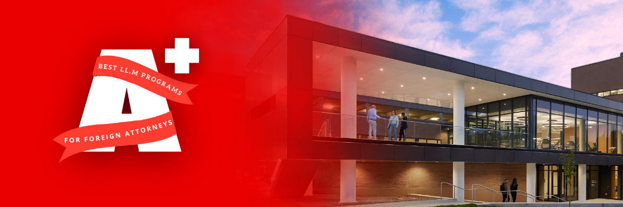 A plus image along with external image of UC College of Law