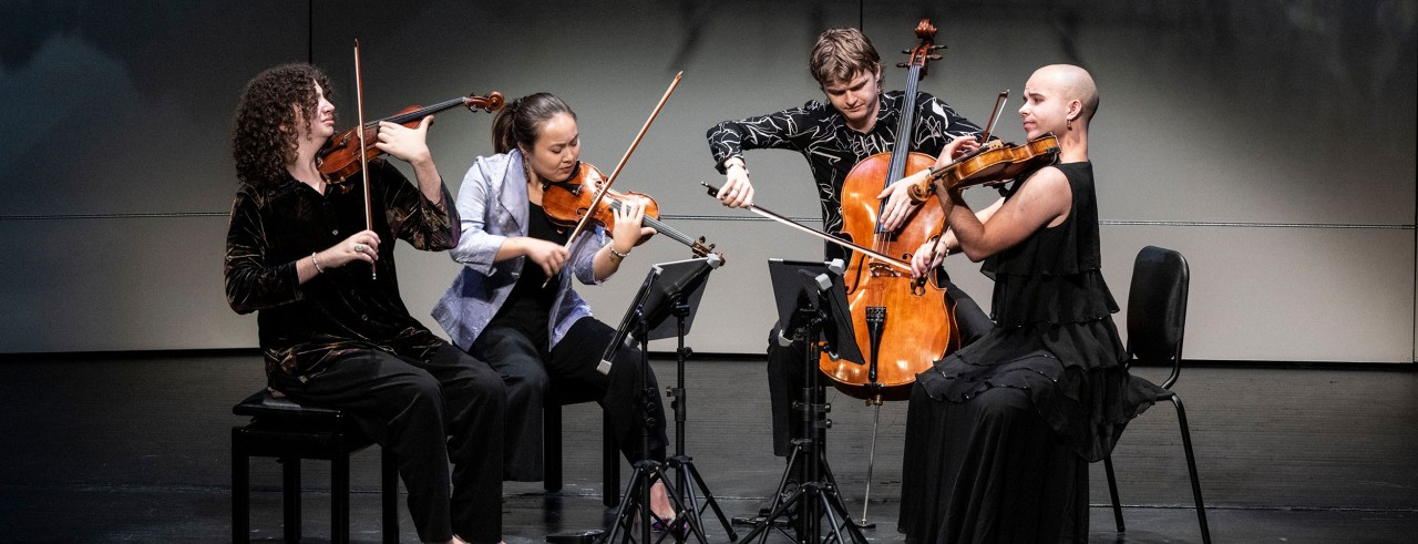 Poiesis Quartet performing at Banff.