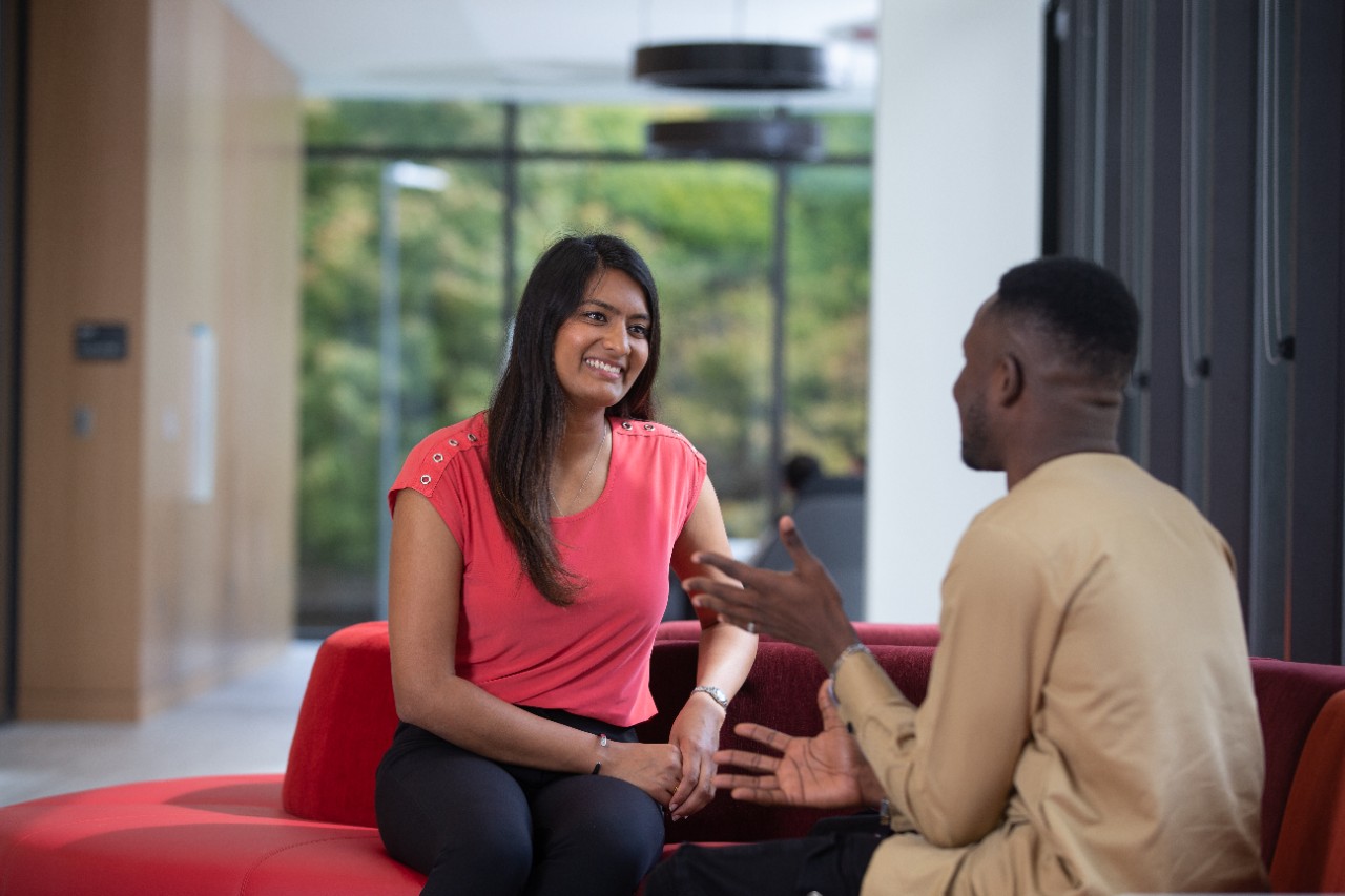 College of Law students in the new Law building.