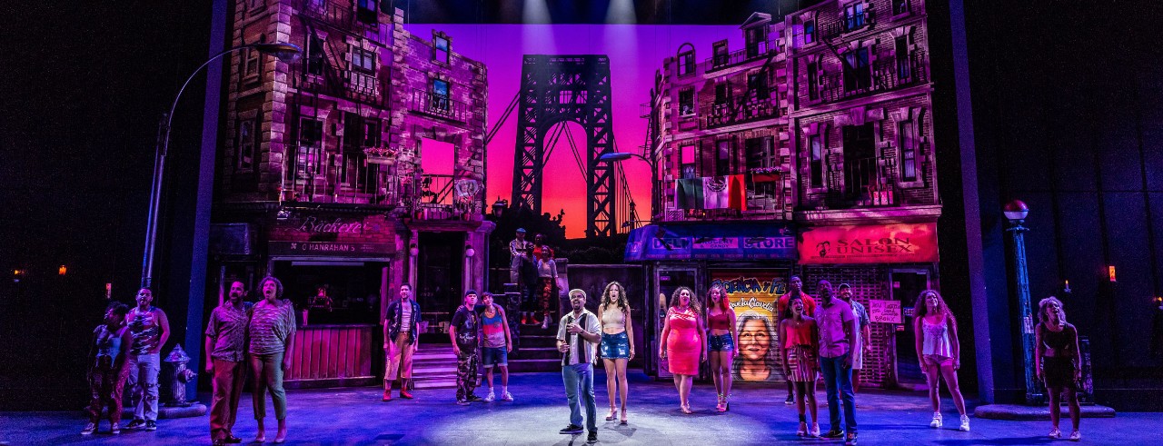 Sean Savoie's lighting design for "In the Heights," presented at Stages St. Louis in 2022. Photo by Phillip Hamer.