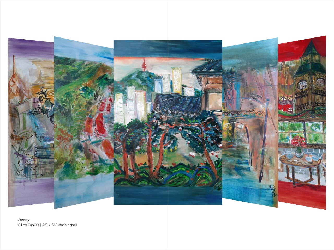 Artwork by senior fine arts student Yunseon Cho as part of her capstone project