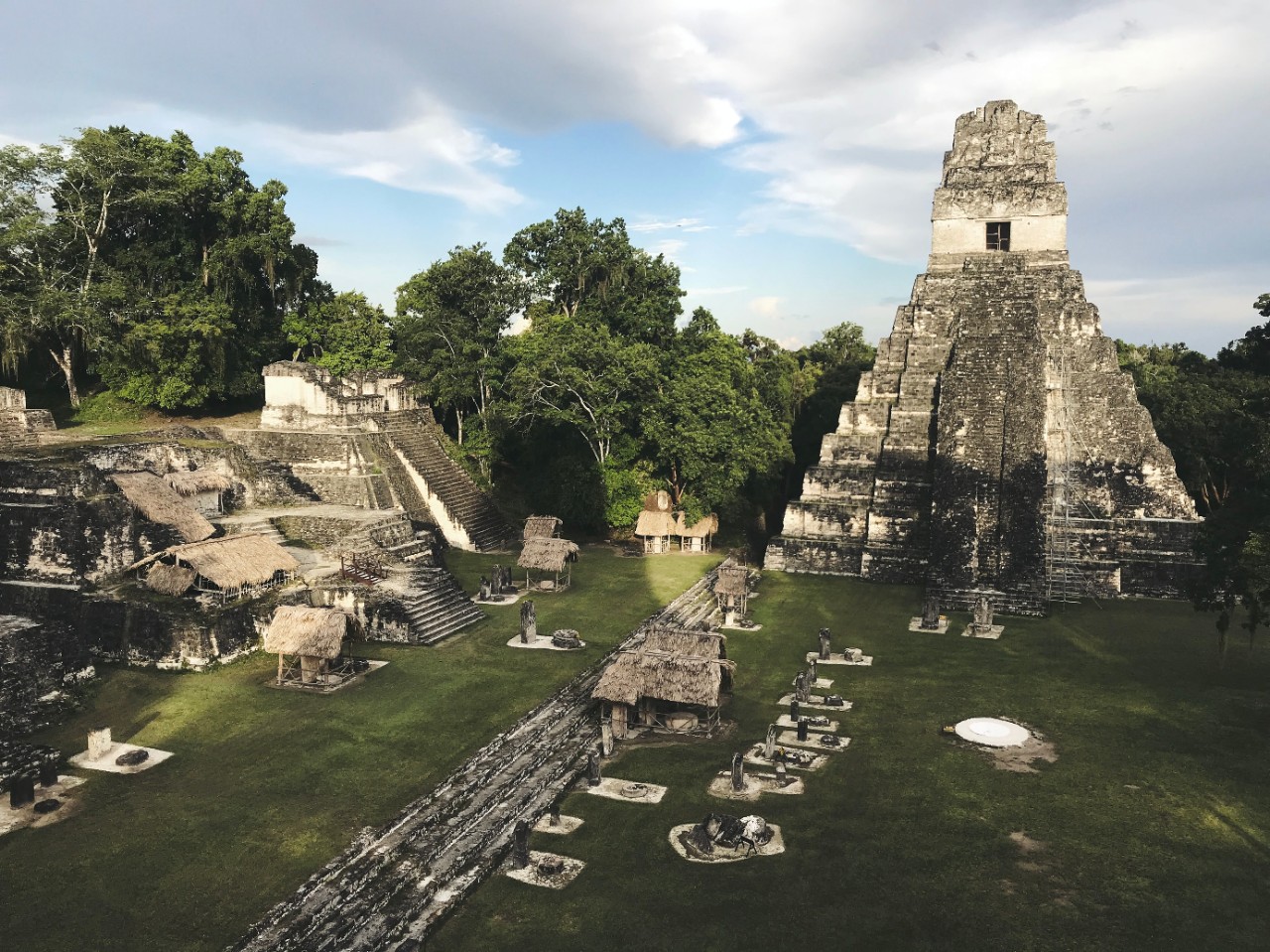 The impressive stone monuments ofTikal rise above the rainforest of Guatemala.