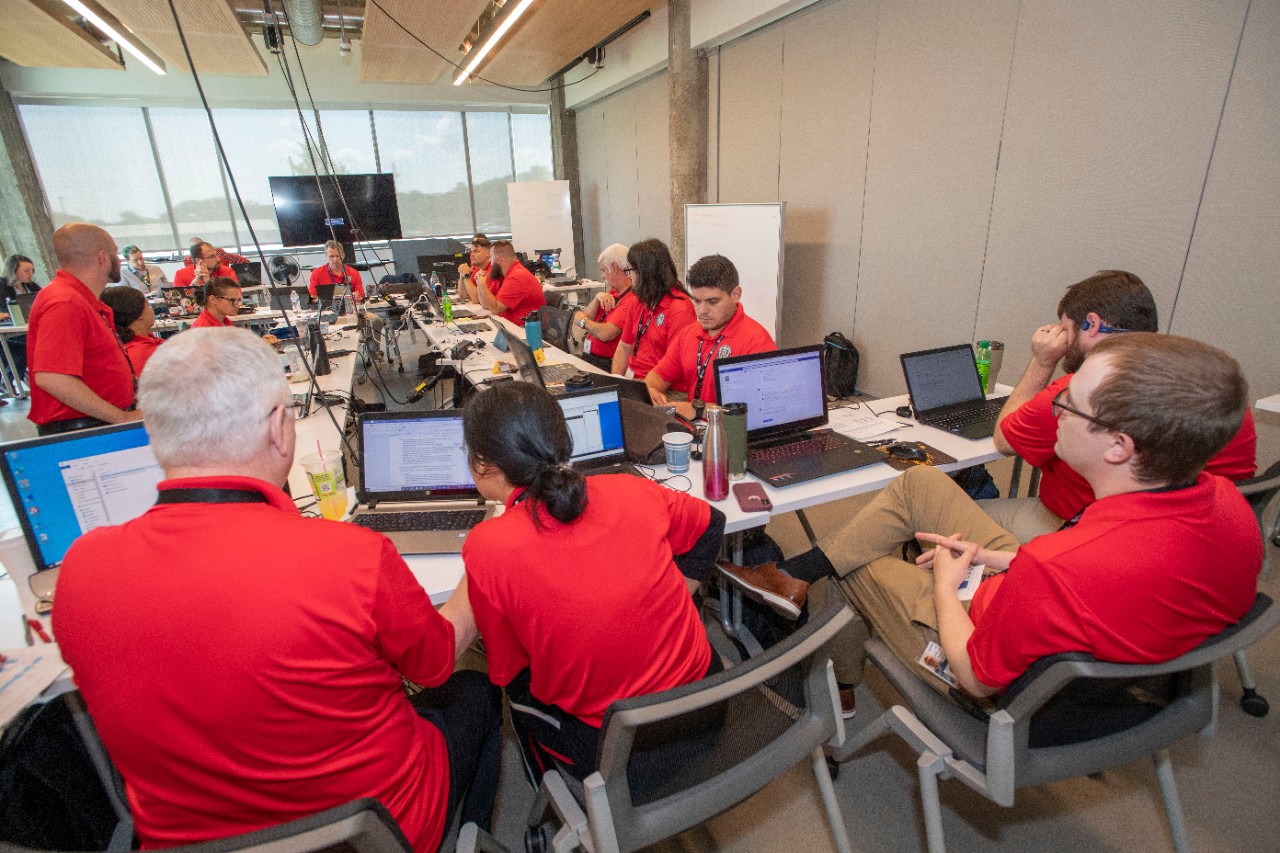 University of Cincinnati president Dr. Neville G. Pinto spoken and enjoyed the Distinguished Visitors Day for the OCRI and OhCR Pilot Cybersecurity Exercise on Friday July 15, 2022. Photos by Joseph Fuqua II