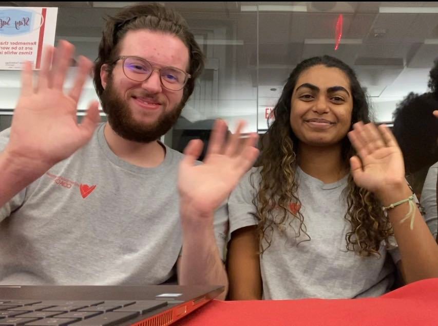 Luke King, left, and Vismaya Manchaiah.