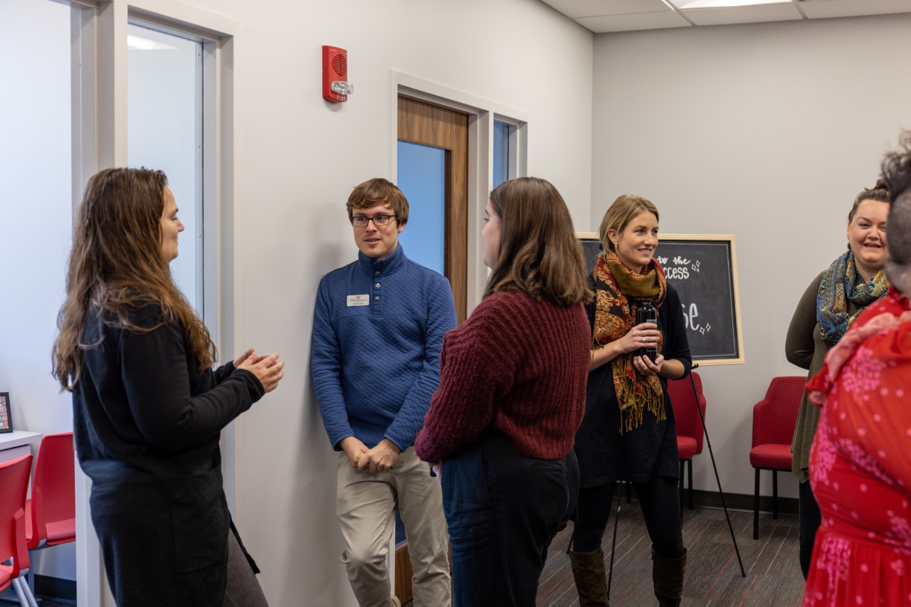 CEAS advising staff celebrate opening of new student success center.