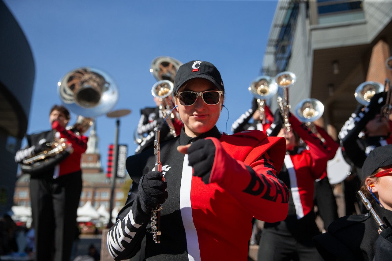 Pep rally on Mainstreet prior to UC's Homecoming football game.