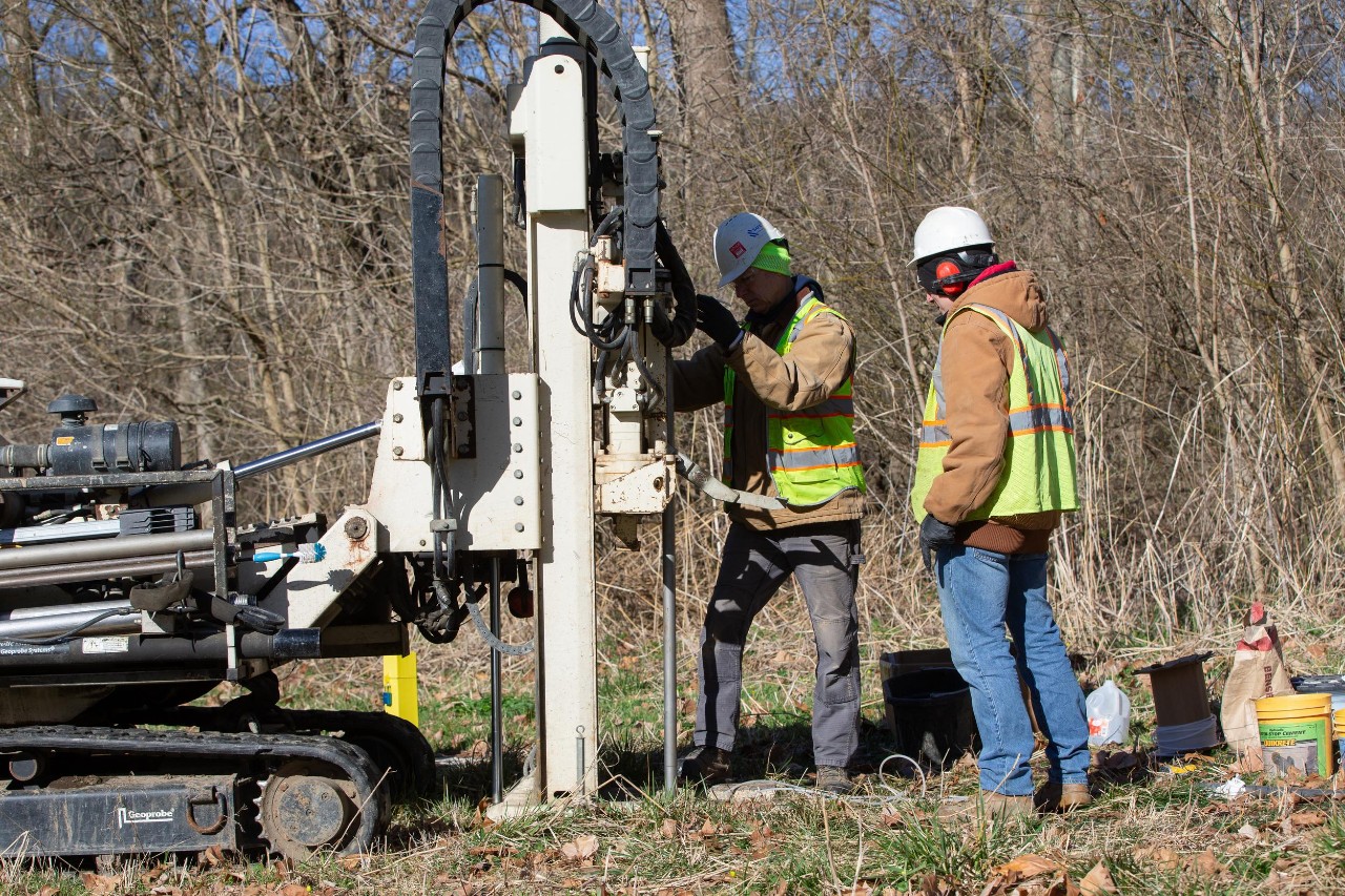UC works with geologists from the Oak Ridge National Laboratory and the Pacific Northwest National Lab at its groundwater observatory off the Great Miami River in Miamitown, where they study how surface water flows through an aquifer, a source of drinking water for thousands of local residents.