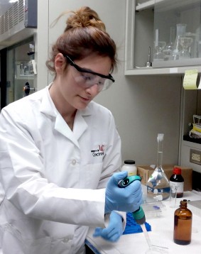 Vogiazi working in lab